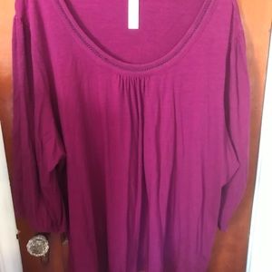 Pretty purple/wine top